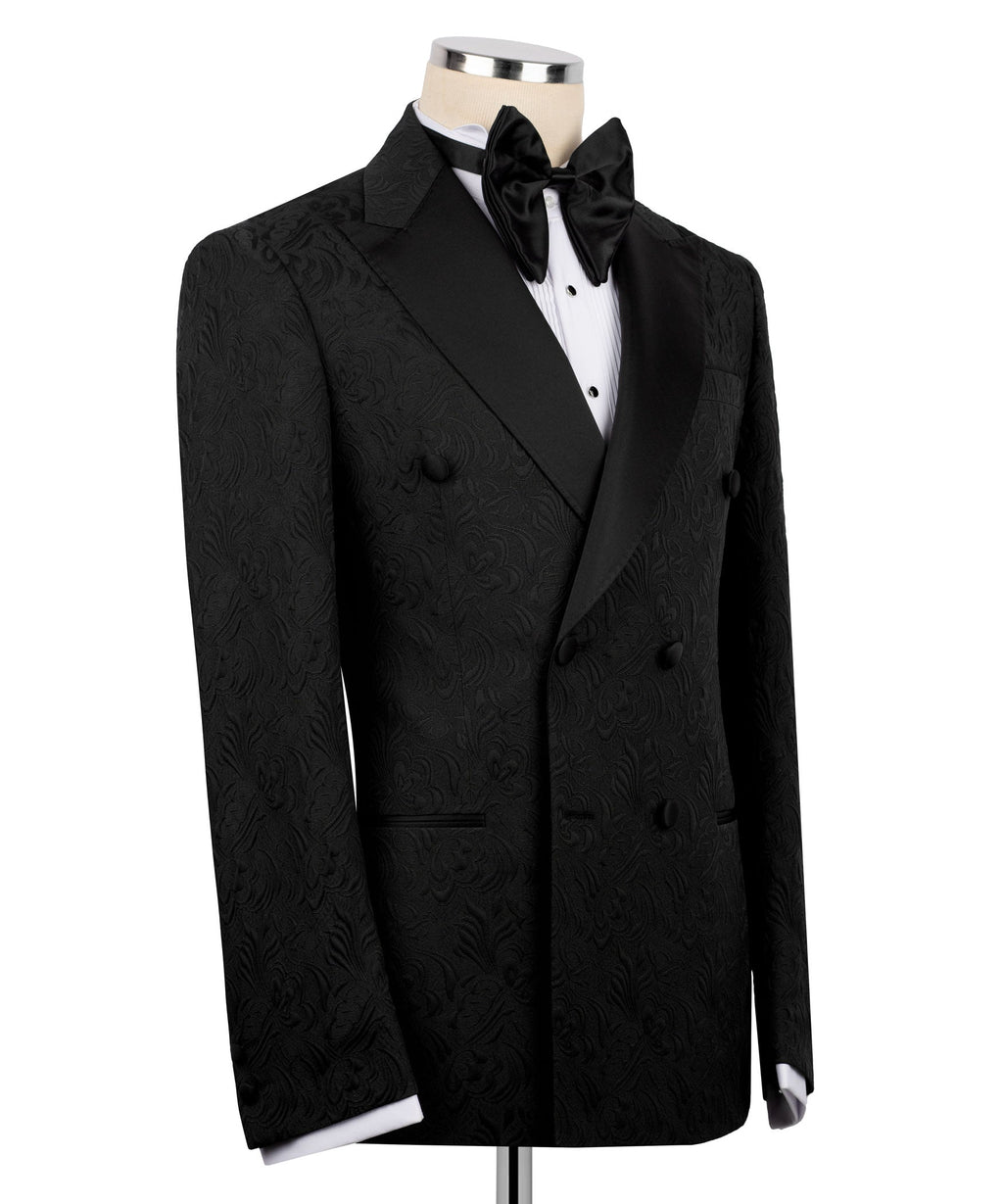Black Double-Breasted Tuxedo - Style 10