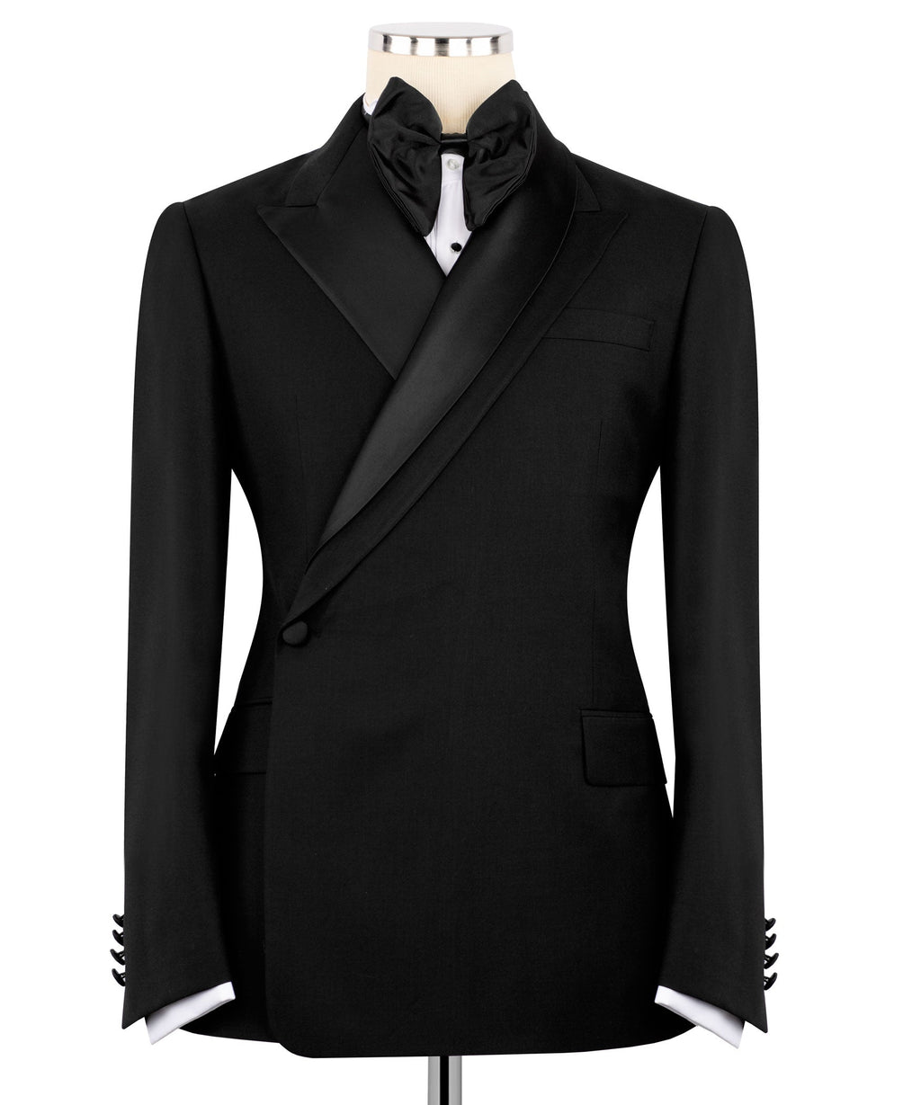 Black Double-Breasted Tuxedo - Style 07