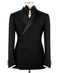 Black Double-Breasted Tuxedo - Style 07