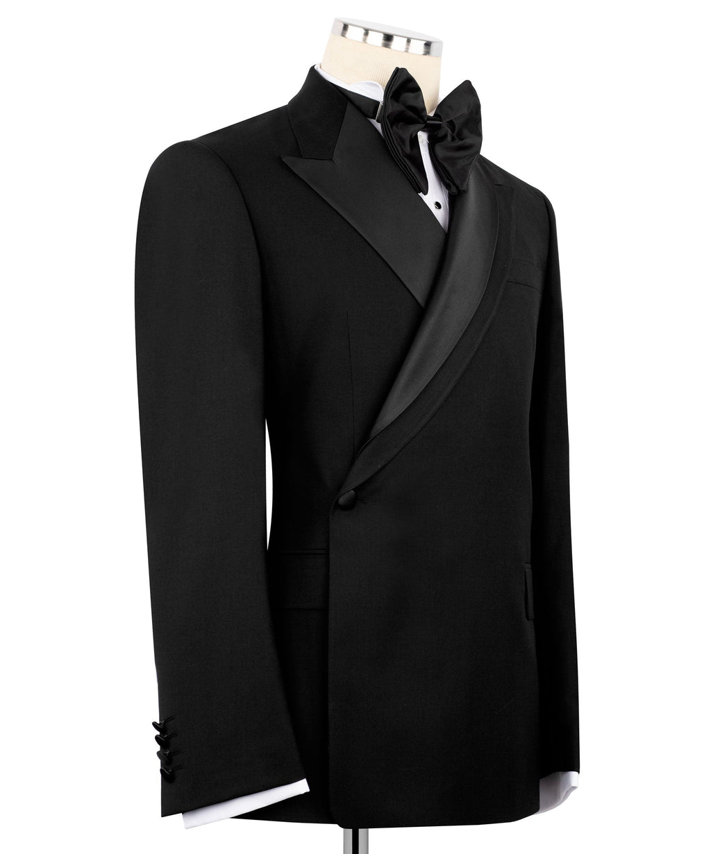 Black Double-Breasted Tuxedo - Style 07