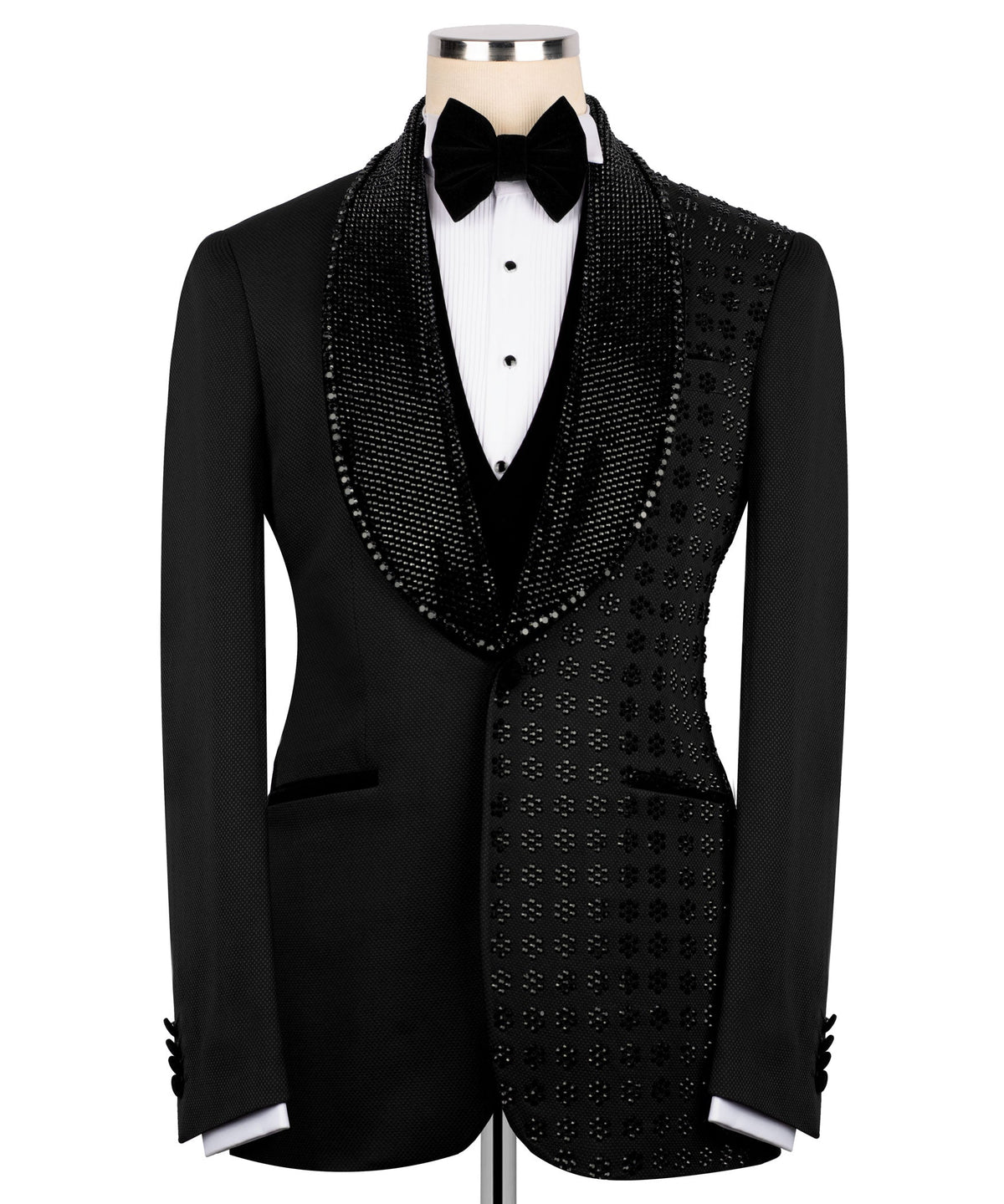 Black Embroidered Tuxedo - Style 07