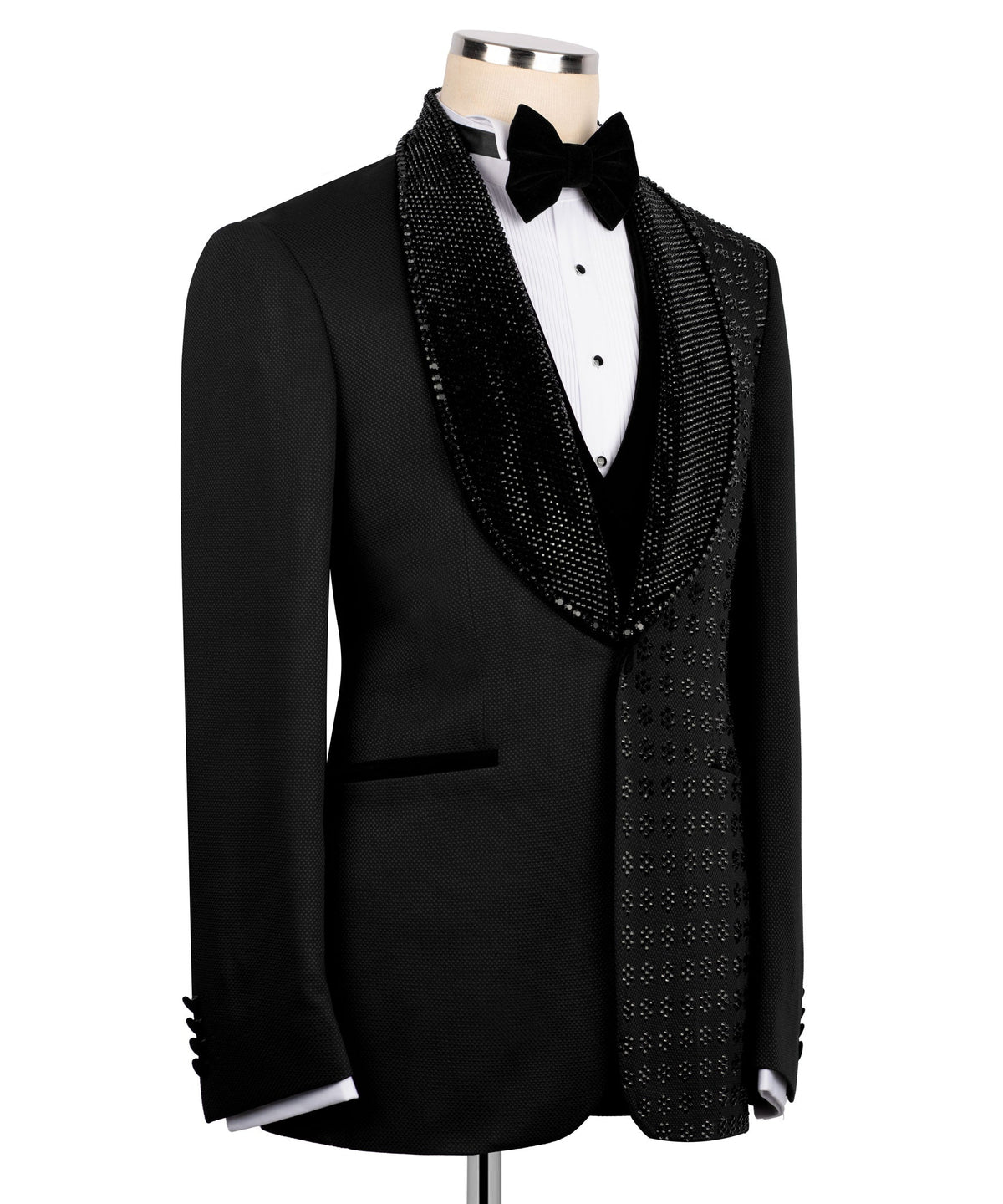 Black Embroidered Tuxedo - Style 07