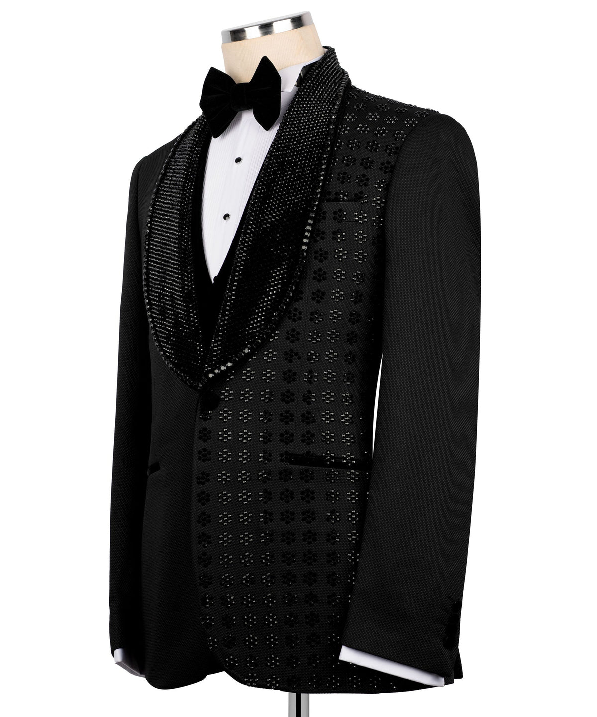 Black Embroidered Tuxedo - Style 07