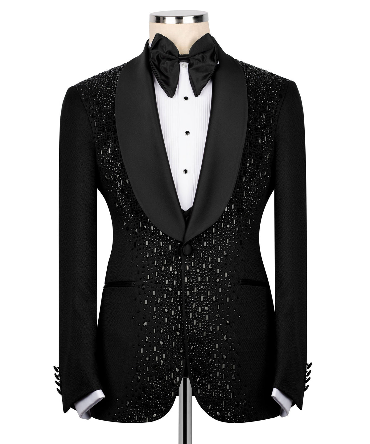 Black Embroidered Tuxedo - Style 08
