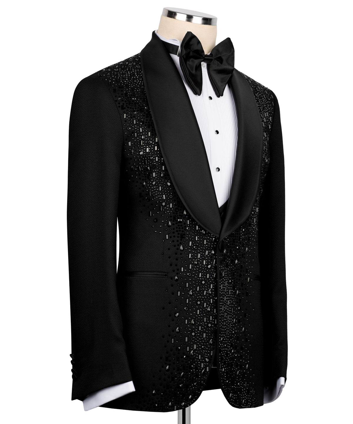 Black Embroidered Tuxedo - Style 08