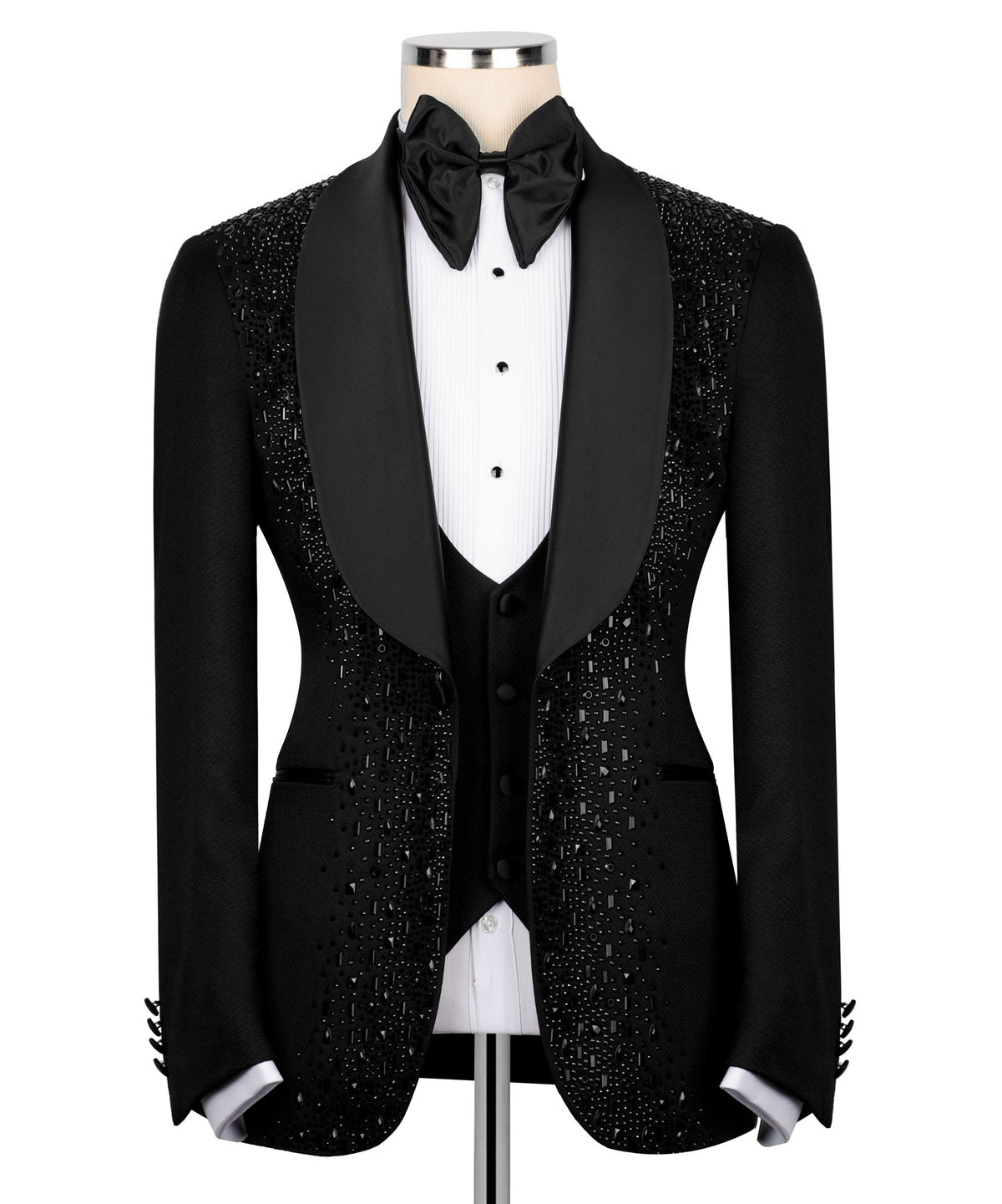 Black Embroidered Tuxedo - Style 08
