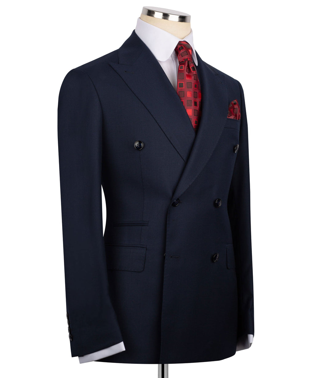 Black Double-Breasted Suit - Style 03