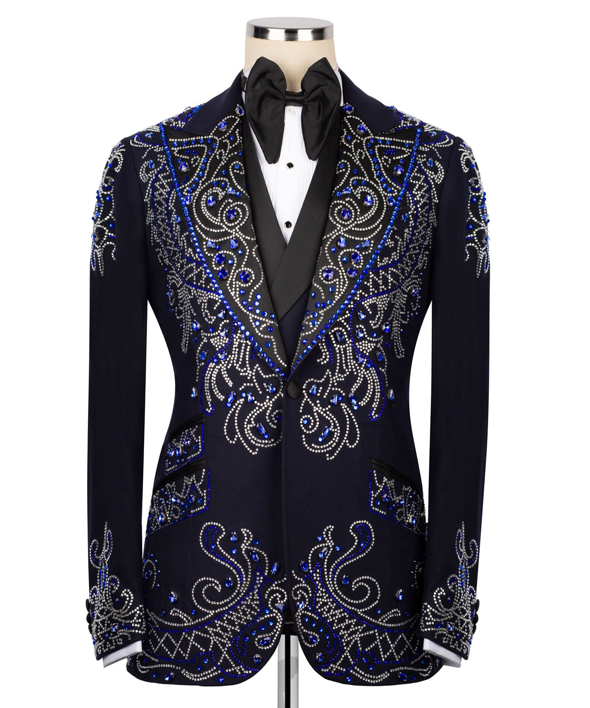 Black Embroidered Tuxedo - Style 06