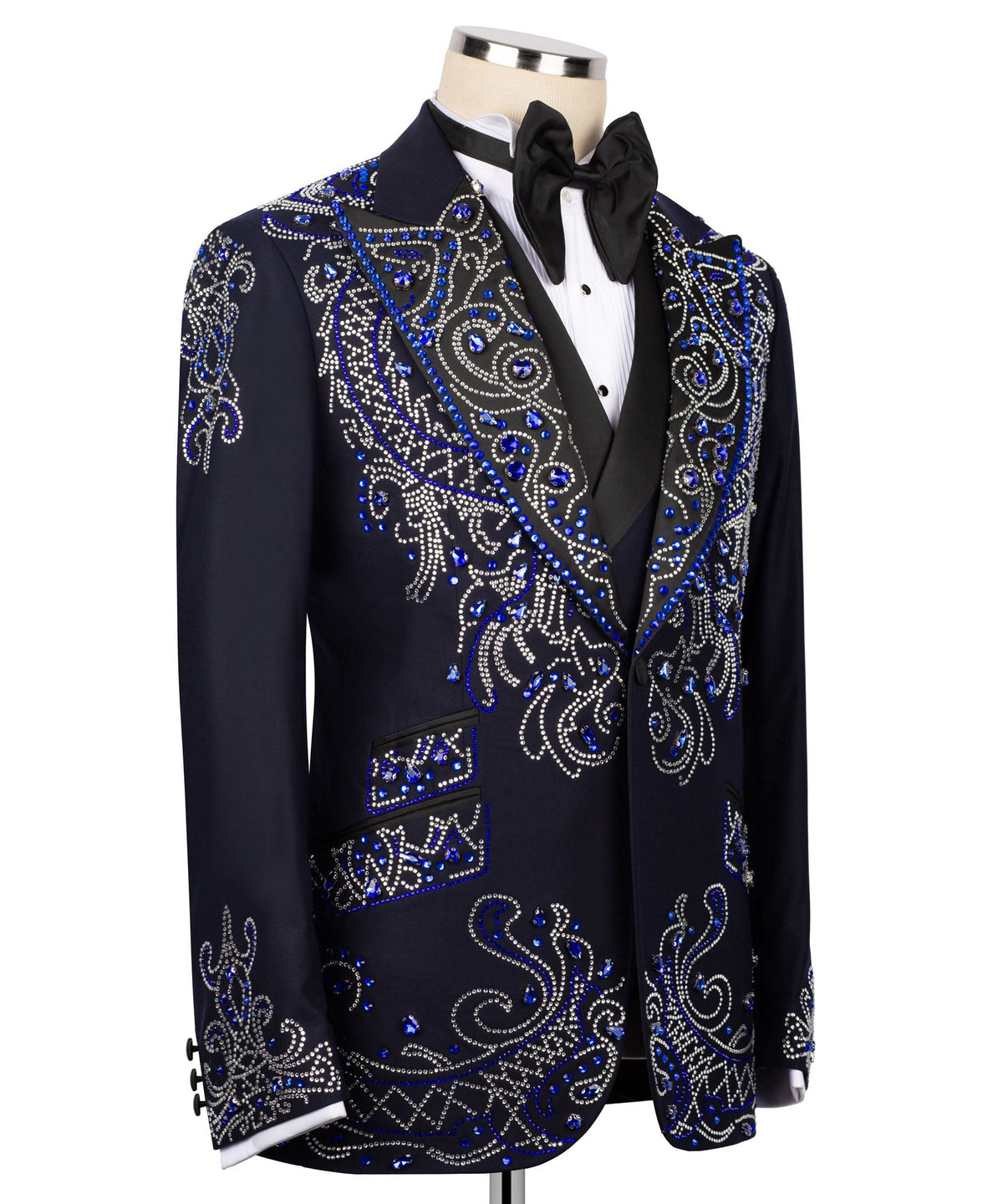 Black Embroidered Tuxedo - Style 06
