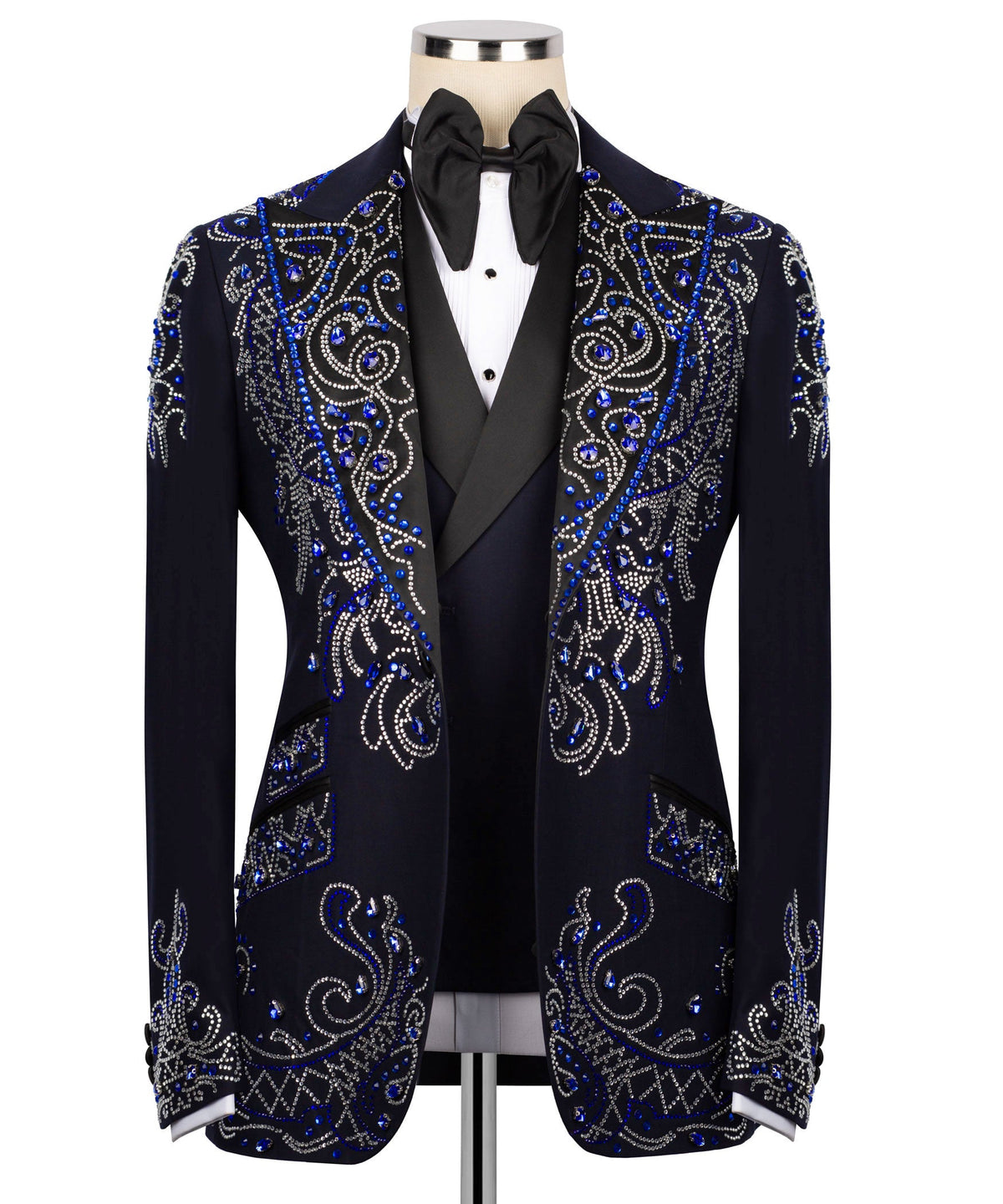 Black Embroidered Tuxedo - Style 06