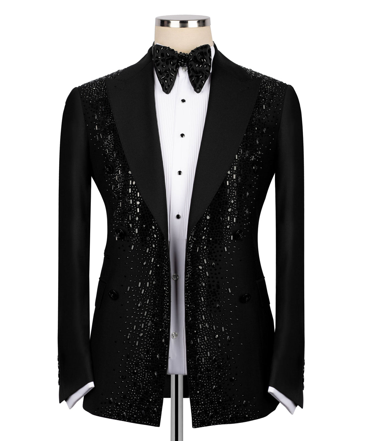 Black Embroidered Tuxedo - Style 04