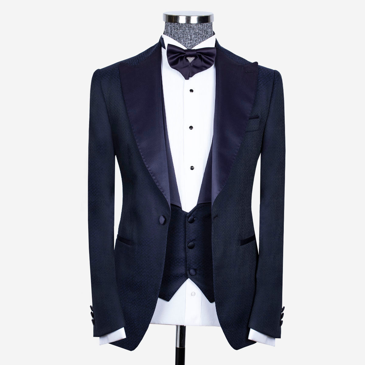 Peak-Lapel Tuxedo Navy Blue