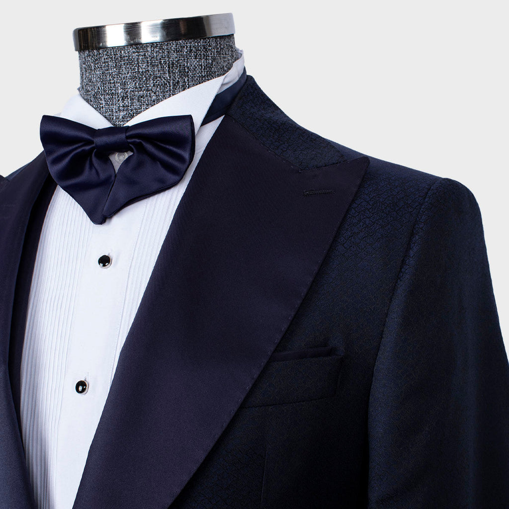 Peak-Lapel Tuxedo Navy Blue