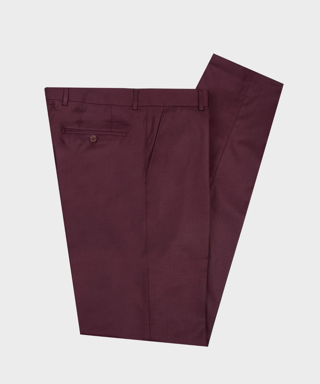 Classic Suit with Vest Burgundy